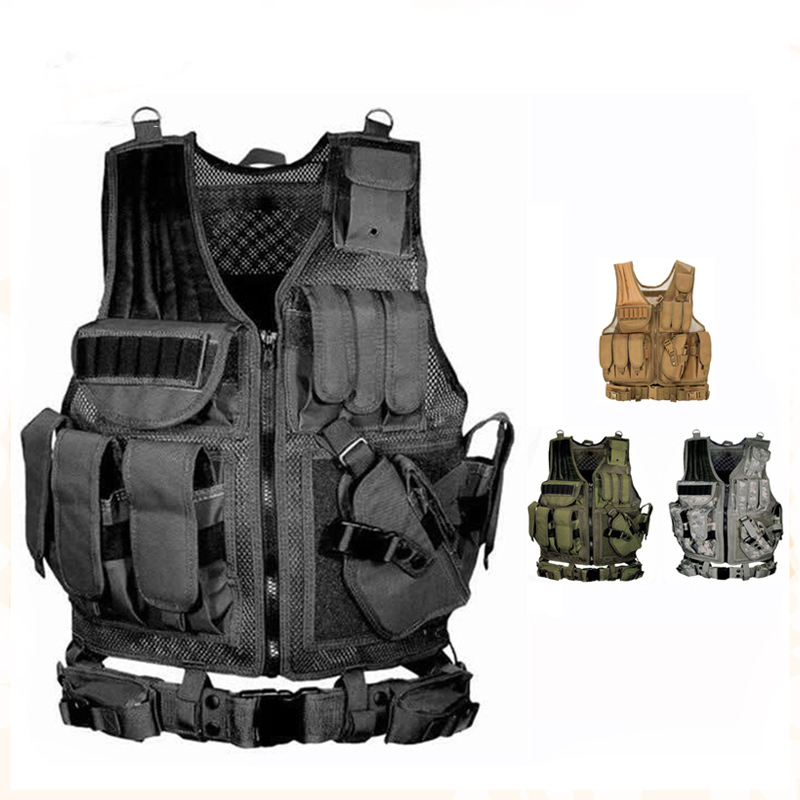 Hunting Outdoor Game - Регулируемый тактический жилет Molle, боевой бронежилет,